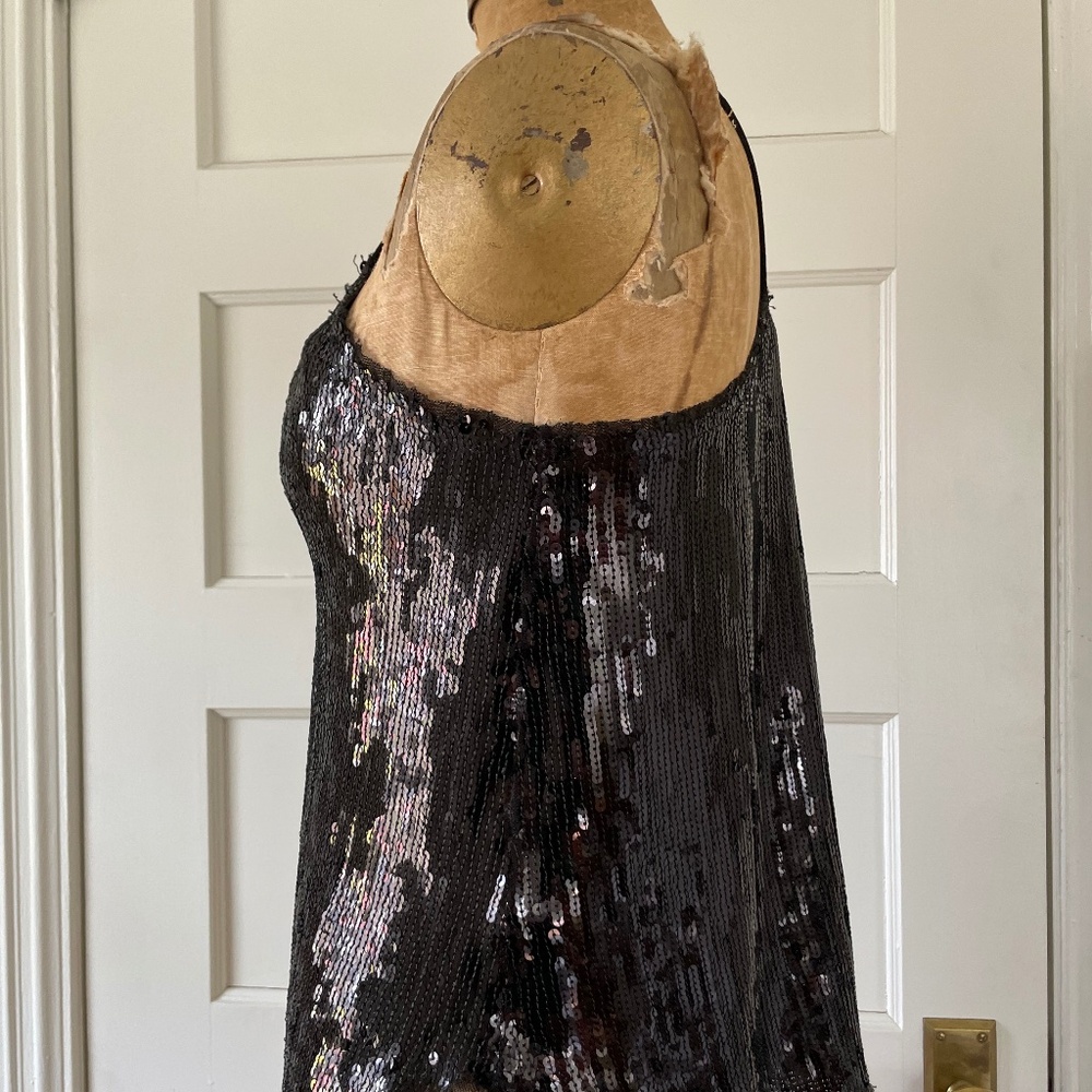 Style Rack Black Sequin Camisole / Racer Top | Size Small - Picture 4 of 9